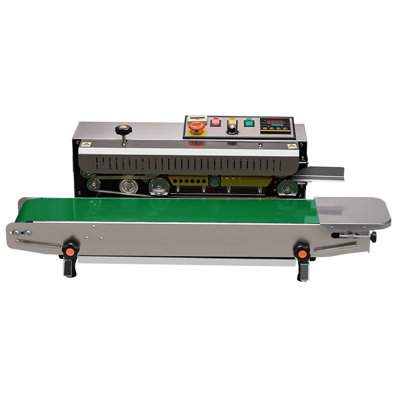 Stainless Steel Continue Band Sealer Plastic Film Bag Sealer Food Packaging Heat Sealing Machine with Counter