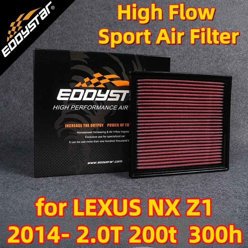 

High Flow Sport Air Filter for LEXUS NX Z1 2014-2024 2.0T 200t AGZ10/AGZ15 300h AYZ10/AYZ15 Washable Racing Intake Filters