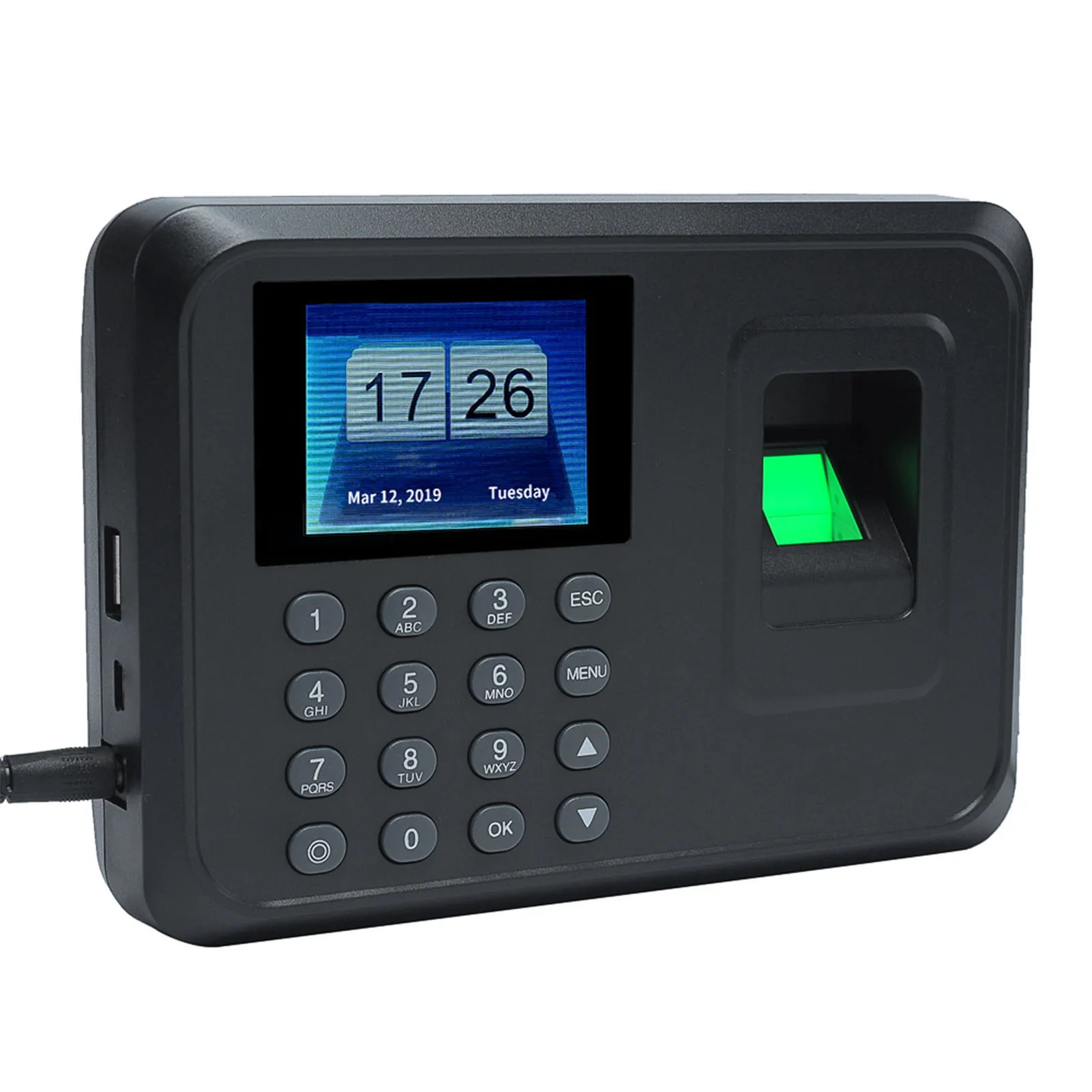 

Intelligent Biometric Fingerprint Password Attendance Machine Employee Checking-in Recorder 2.4 Inch TFT LCD Screen