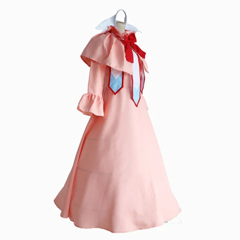 Anime Fairy Tail Cosplay Mavis Vermilion Costume Girls Pink Dress Outfit Women Halloween Carnival Party Suit