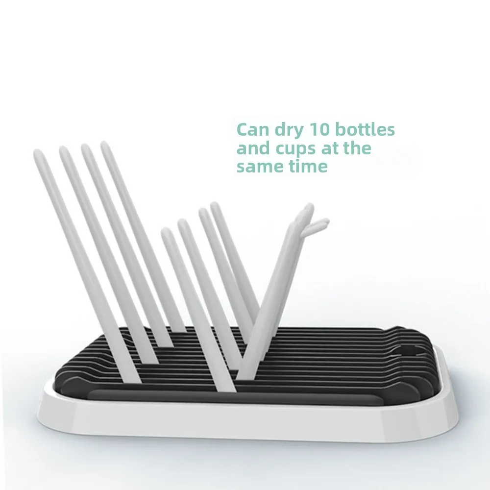 

Foldable Baby Bottle Drying Rack Plastic Sturdy Drain Storage Rack Portable Detachable Bottle Holder Kitchen Organization