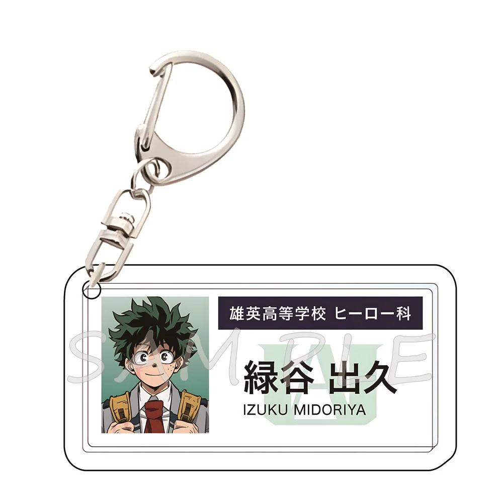 My Hero Academia 6cm Acryl-Schlüsselanhänger im UA High School Ausweis-Stil, Anime-Sammlerstück, Taschenanhänger, Auto-Schlüsselzubehör, Fan-Geschenk – Detail 5