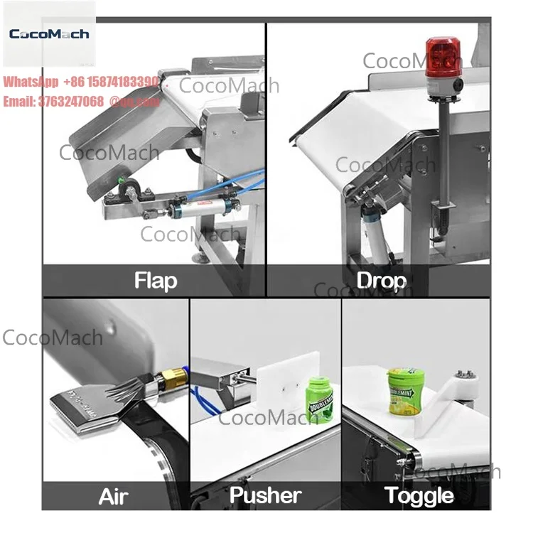 High Precision High Speed Food Industry Conveyor Metal Detecting Belt Check Weigher Machine
