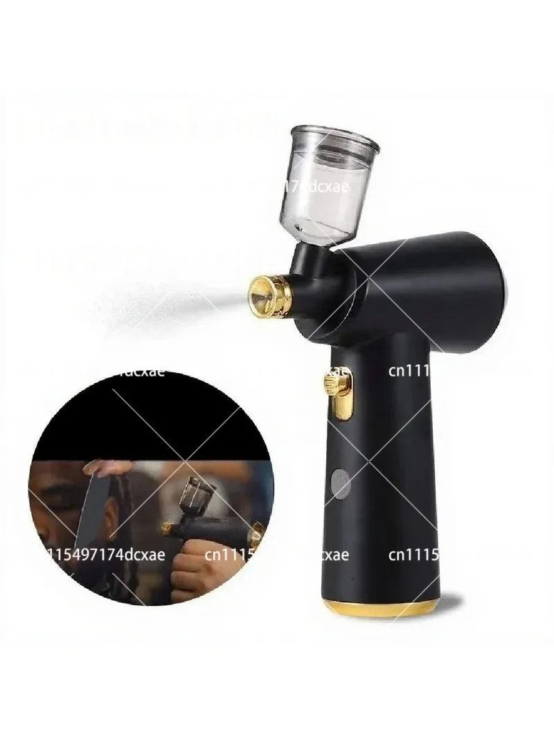 Cordless Mini Sprayer Set with Copper Nozzle Portable Air Compressor for Nail Art Salon