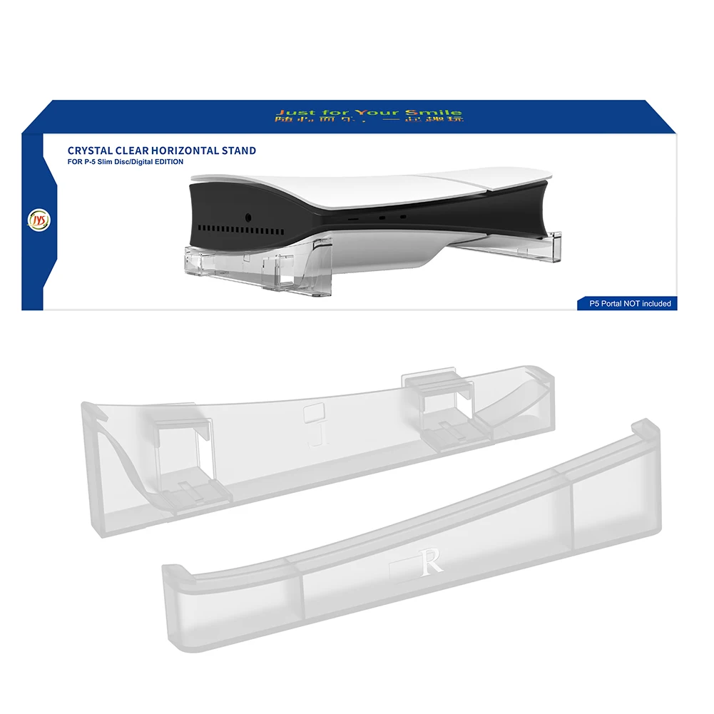 For PS5/5 Slim Horizontal Stand Transparent Game Console Base Bracket For Sony Playstation 5 Slim Disc Digital Edition Accessori