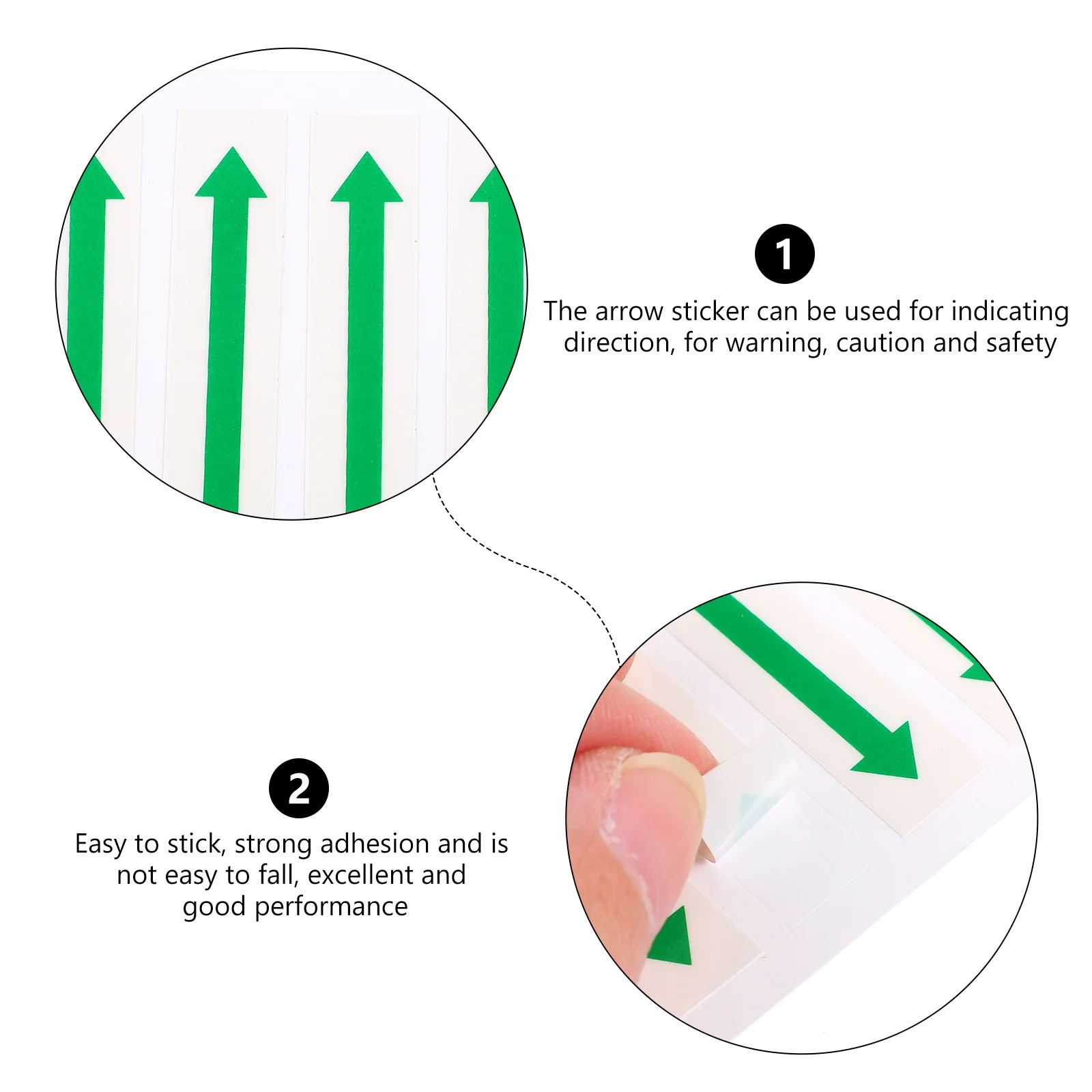 

15Pcs Arrow Indicator Equipment Stickers One-Way Direction Warning Label Decals Strong Adhesion Practical for Warehouse