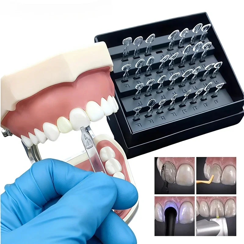 Dental Mould Kit For Composite Resin Veneers Light Cure Filling Anterior Front Teeth Tooth Whitening Dental Lab Tools