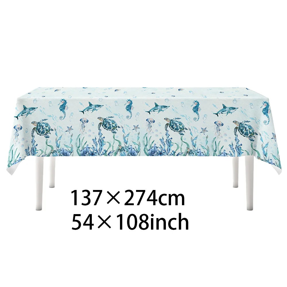 Ocean Disposable Tableware Set Plates Napkins Blue Sea World Themed Plates Cups Napkins Ocean Birthday Party decoration Supplies view 4