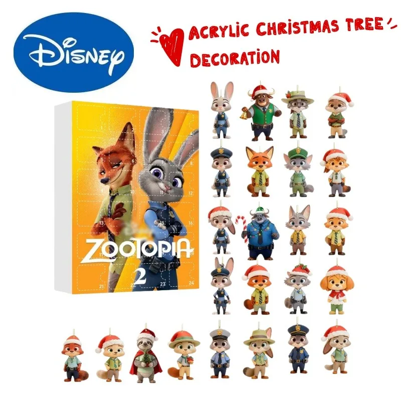 

Новый Дисней Джуди Хоппс Ник Уайльд творческая личность праздничная глухая коробка аниме мультфильм Рождественская елка акриловое украшение подарок