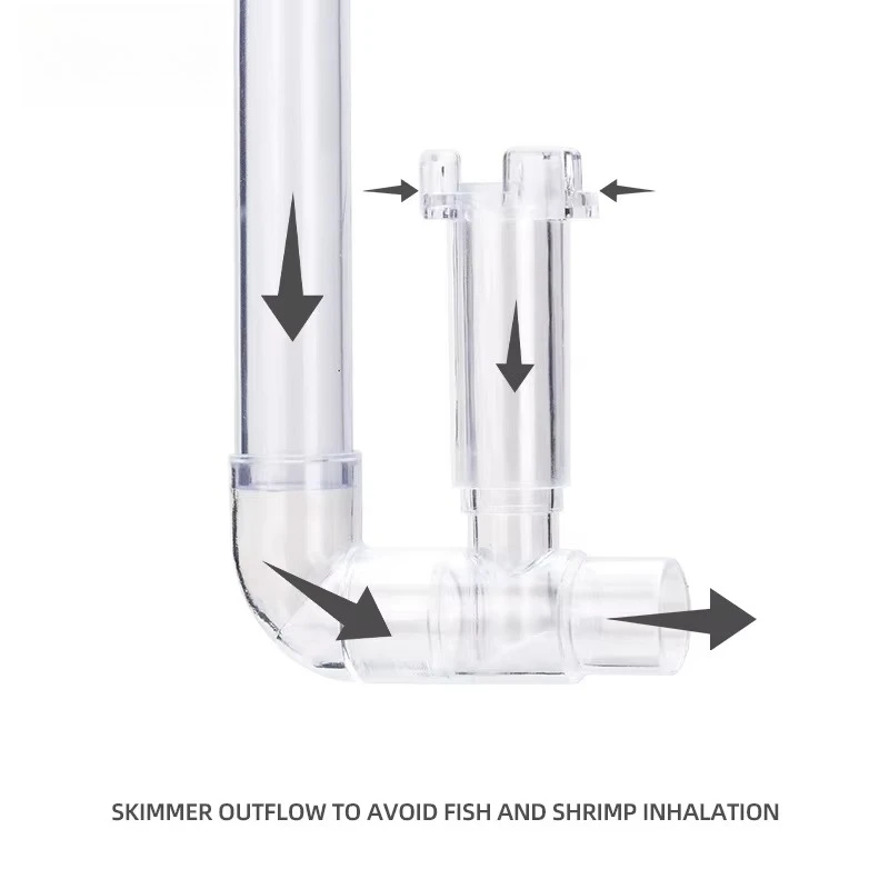 Plastic Inflow Outflow Inlet Outlet Skimmer Aquarium Accessories Plant Tank Pipe Fish Water Filtro Fishbowl Set Akvarium