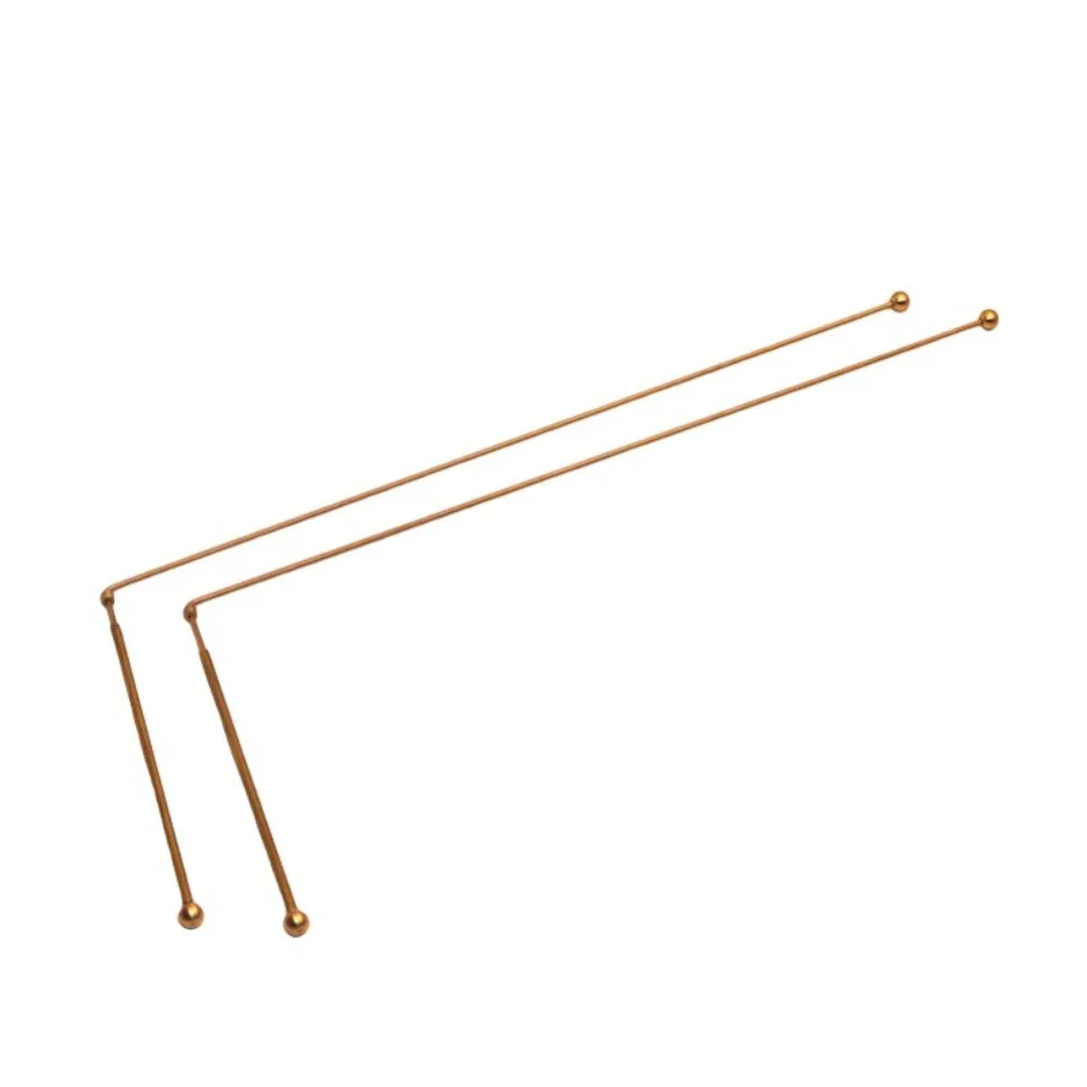 

1 Pair 99.9% Pure Copper Metal Detector Rod Flexible Water Witching Portable Dragon Seeking Detachable Tool Dowsing Search Ruler
