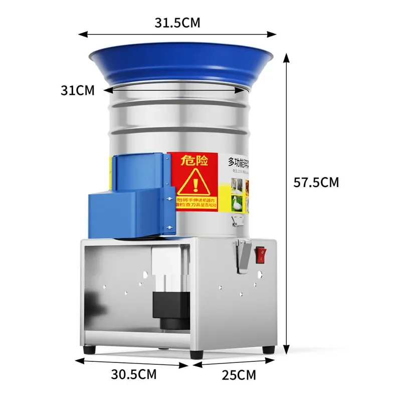 Stainless Steel Electric Vegetable Shredder Poultry Fodder Chopping Apparatus Chicken Duck Goose Feed Crushing Processing