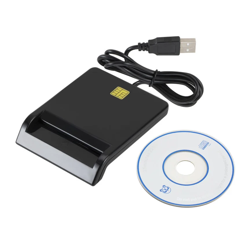 USB Smart Card Reader For Bank Card IC/ID EMV card Reader High Quality for Windows 7 8 10 Linux OS USB-CCID ISO 7816