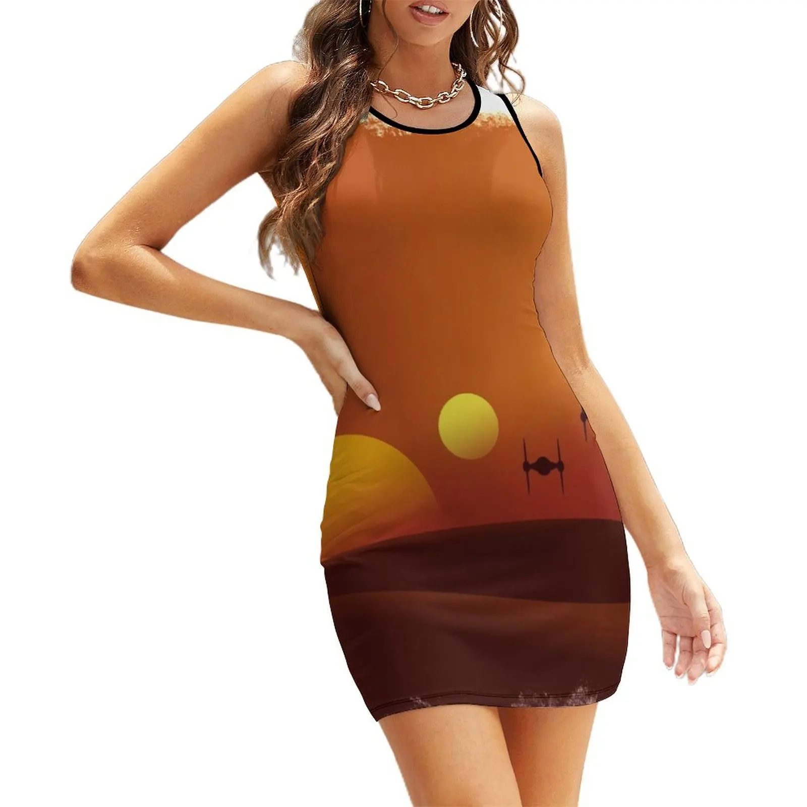 

tatooine Sleeveless Dress fairy dress Clothing female women evening dress