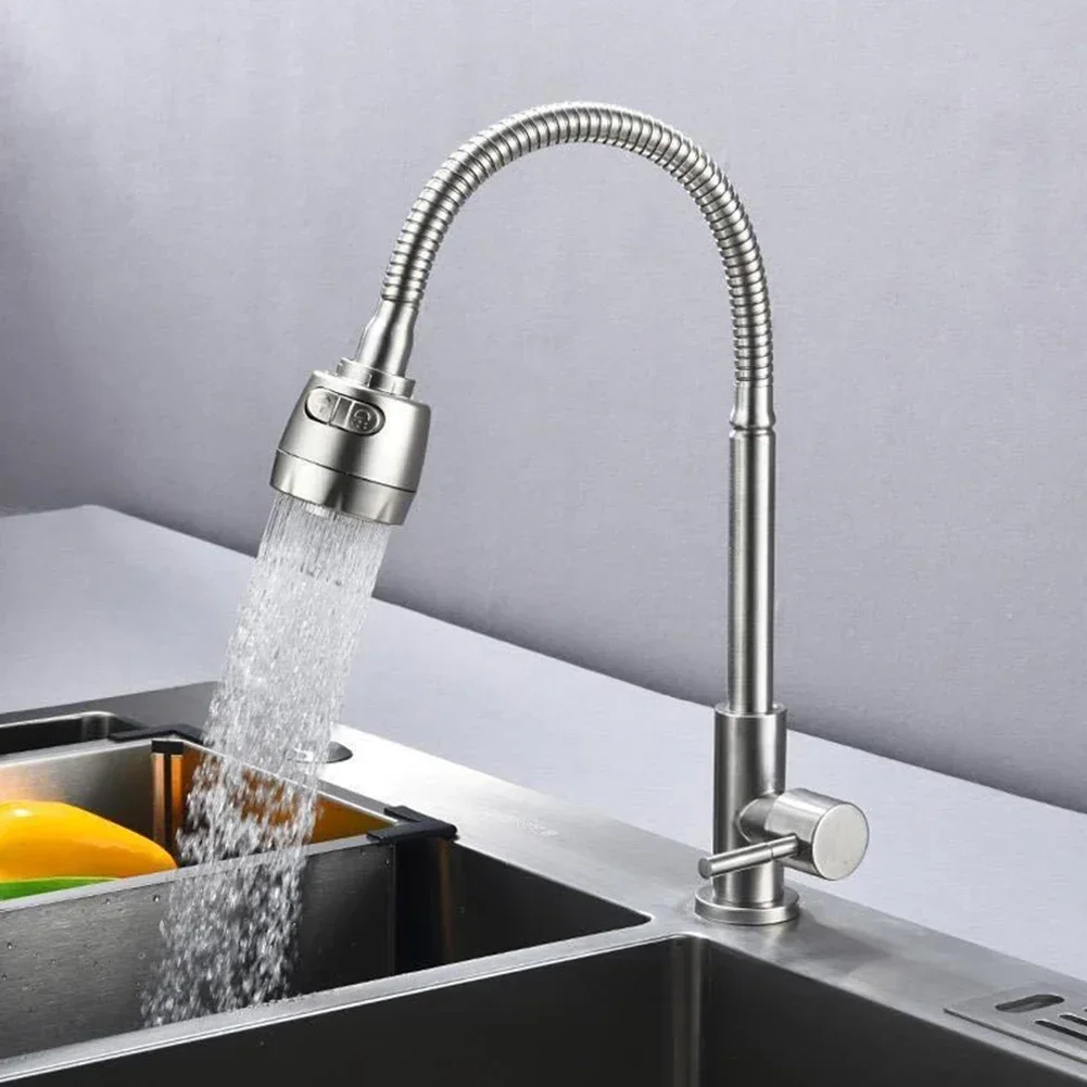 Ensures Clean and Fresh Drinking Water 304 Stainless Steel Kitchen Faucet Water Purifier Single Lever Hole Tap Cold