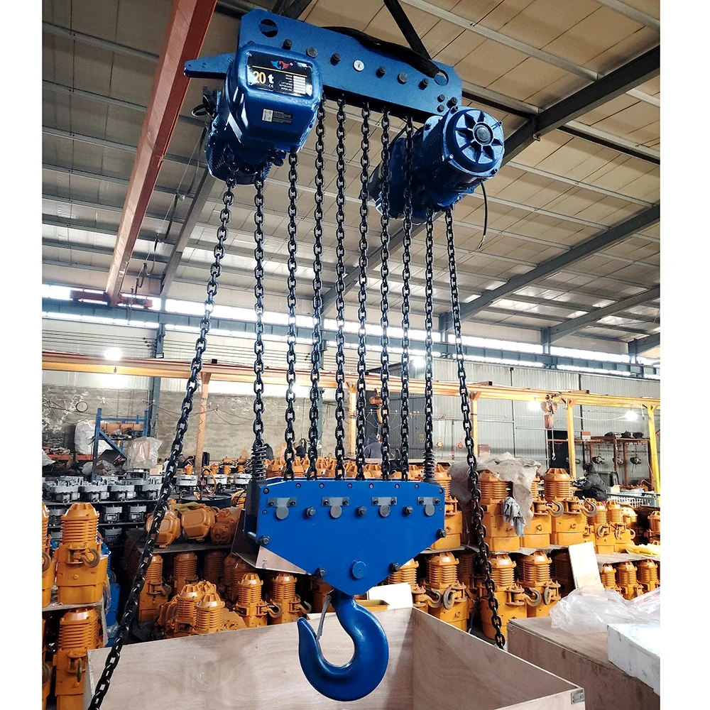 3 Ton Safety Certified Chain Hoist Equipped Movable Trolley Lifting Equipment Factory Warehouse Construction Workplace Cargo