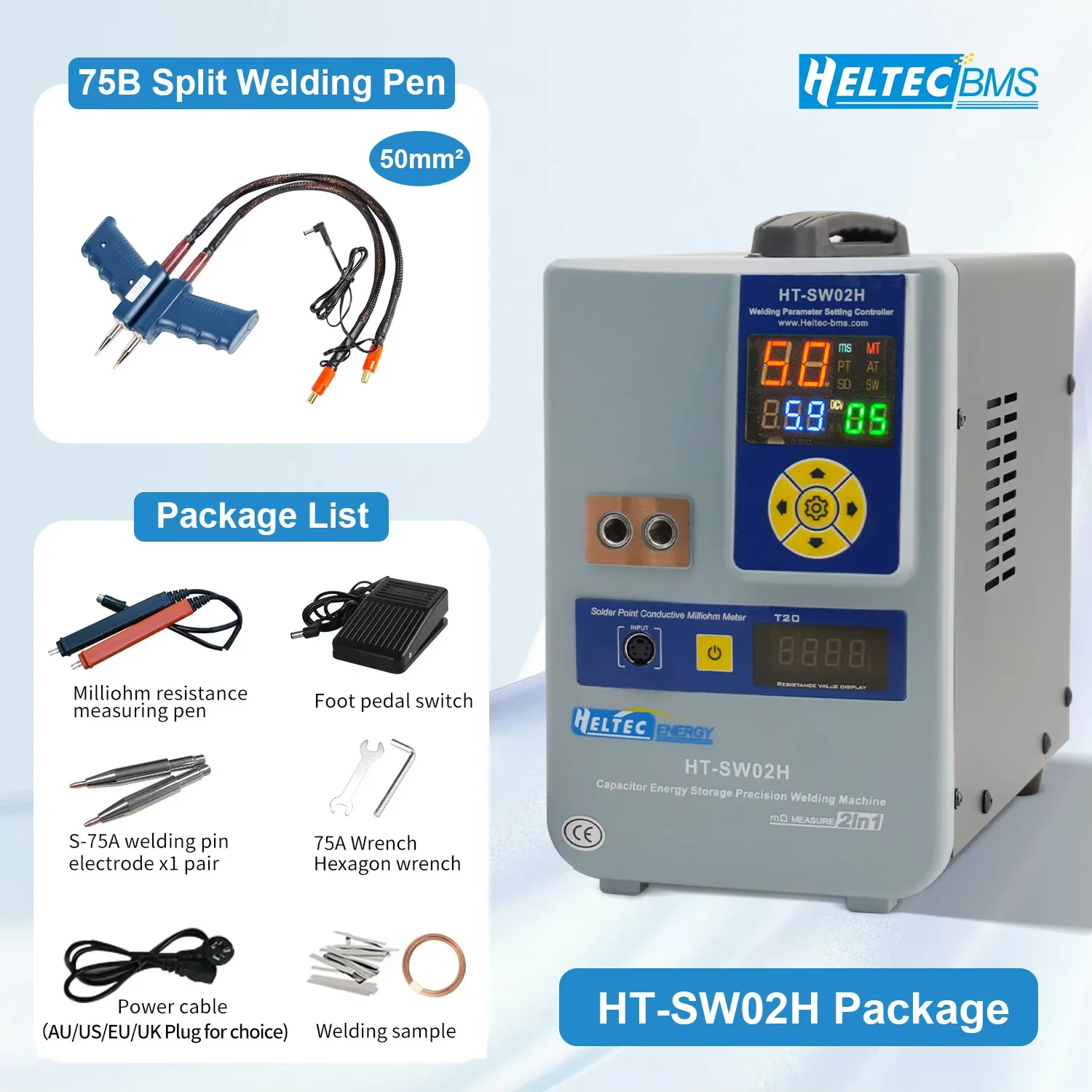Heltec 14.5KW 21KW 36KW 42KW Portable Battery Automotive Spot Welder Capacitor Storage Point Welding Machine Efficient  Tools