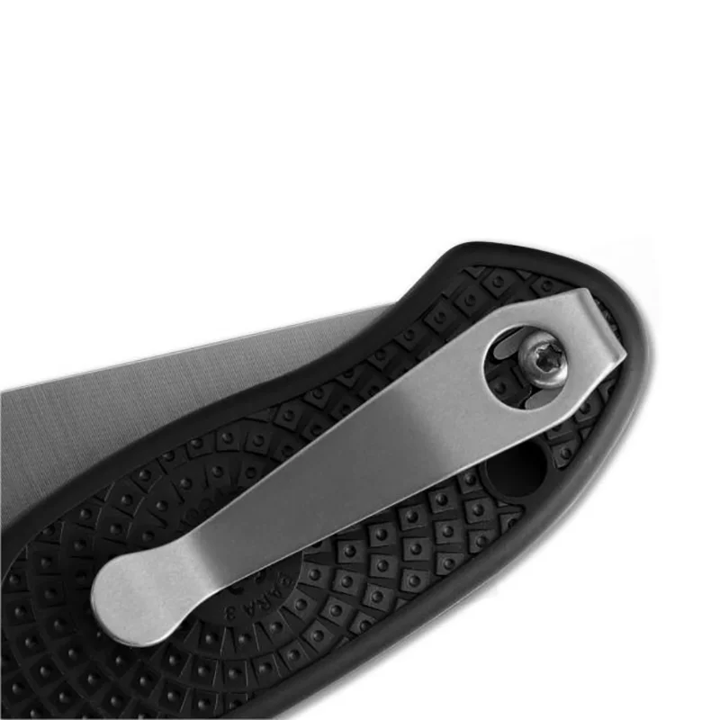 A Pair Lightweight Titanium Alloy Deep-Carry Pocket Clip for Spyderco Para 3  Replacement Accessory