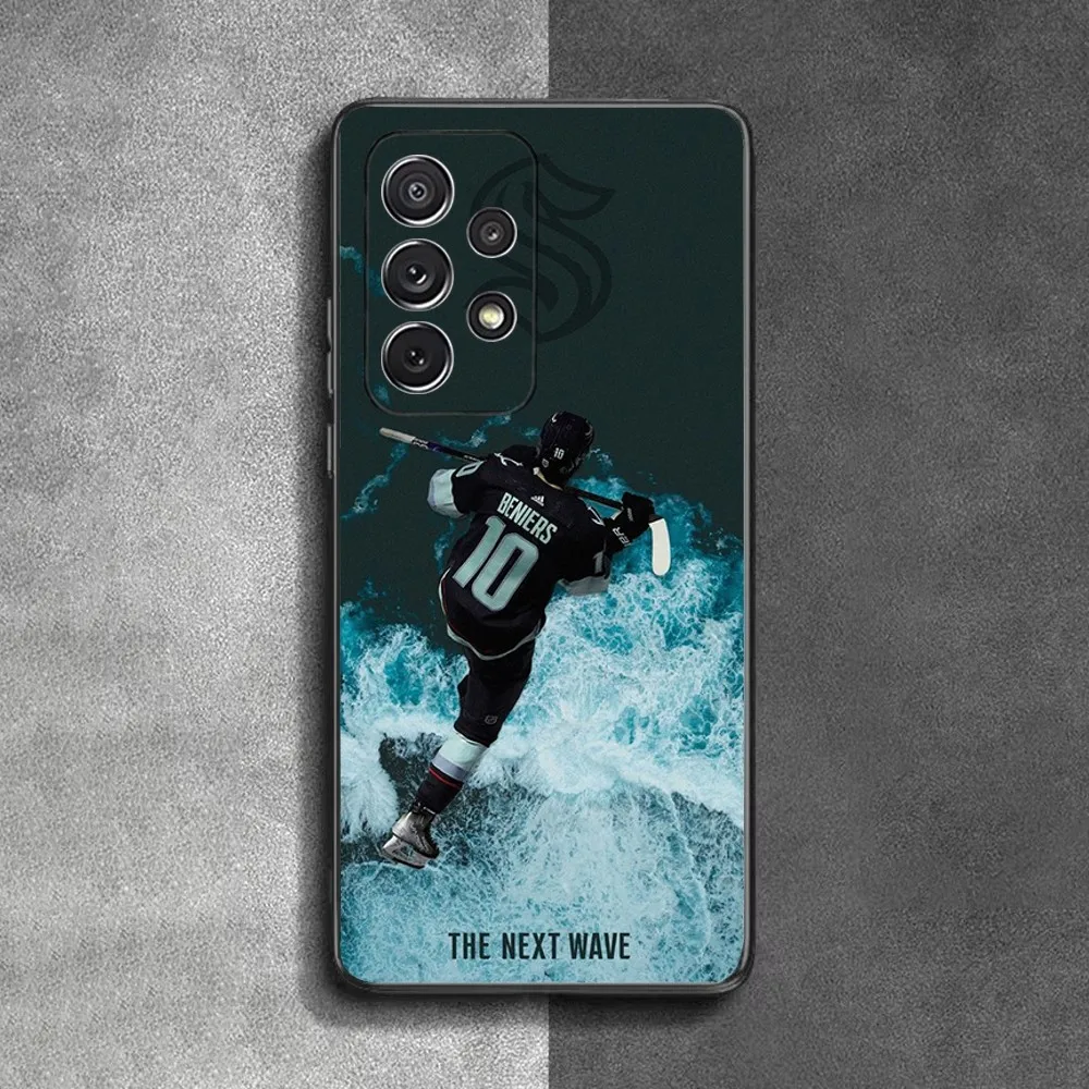 L-Lce Hockey is Life Phone Case For Samsung S25,S24,S23,S22,S21,S20,S10,Ultra,Plus,Lite,FE,Soft Silicone Black Cover