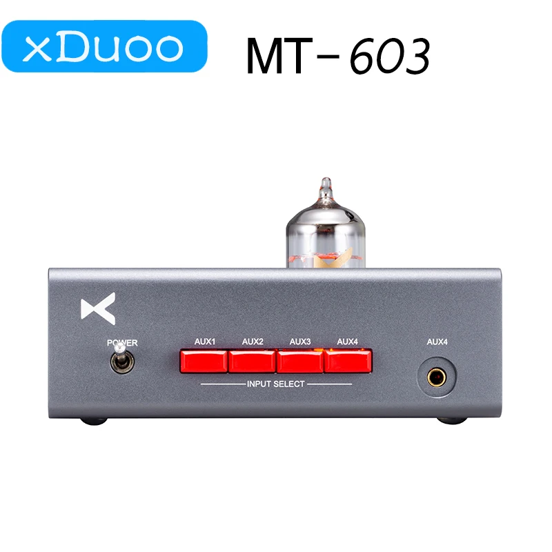 

XDUOO MT-603 Multiple Pre-Amp 4 Audio Lnput, One Audio Output 12AU7 Tube Amplifier MT603