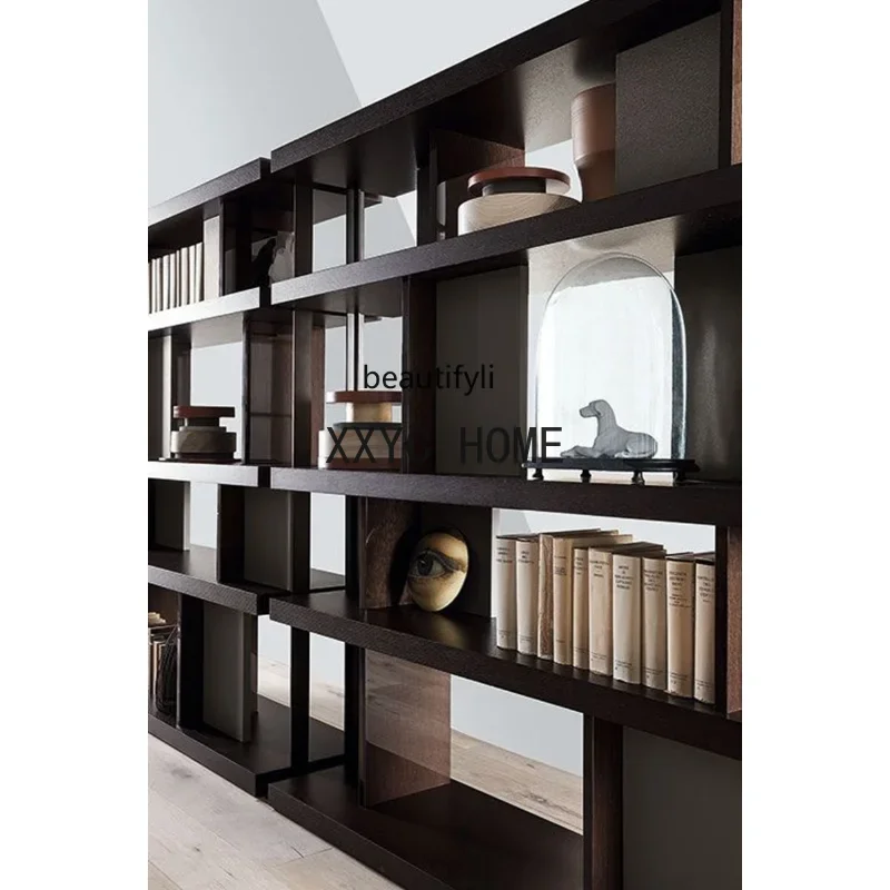 Italian Minimalist Bookcase Modern Minimalist Bookshelf Showcase Display Stand Floor Large Bookshelf Bookcase Customization