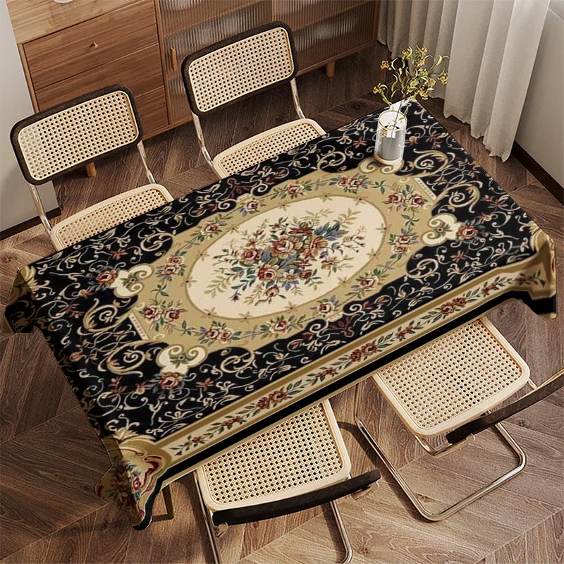 Oriental Pattern Tablecloth Restaurant Kitchen Tablecloth Living Room Home Decoration Rectangular Party Decoration