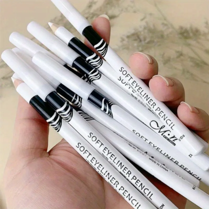 5PCS Durable, Easy To Color, Multifunctional, Smooth, White Eyeliner, Suitable for All Skin Types, Music Festival Gifts