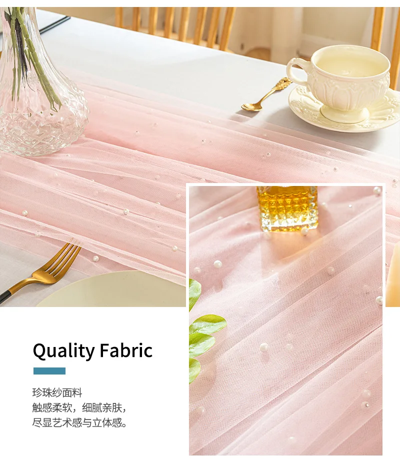 Lot De 4 Chemins De Table En Étamine Marron Clair, Nappe En Gaze De 300