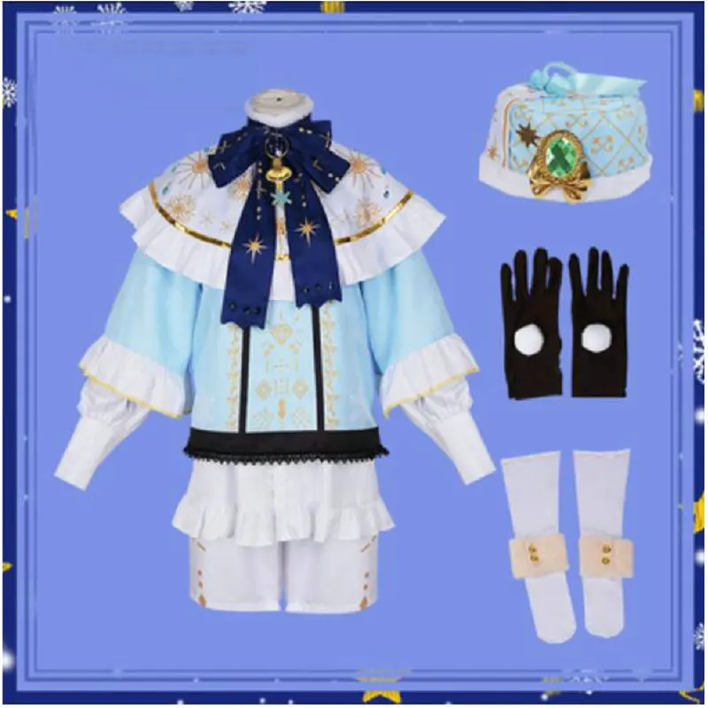 Conjunto estrelas branco cosplay traje natal camisa aira tori himemiya harukawa sora shino hajime