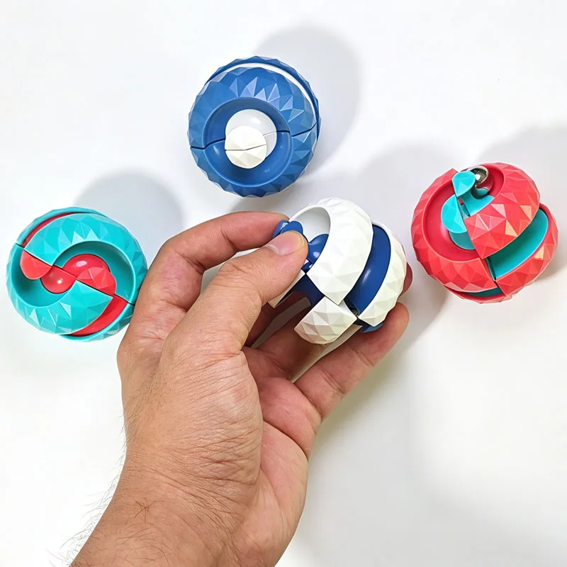 Novelty Unique Orbit Ball Fidget Beads Track Infinity Cube Finger Spinner Anxiety ADHD Quiet Stress Relief Toys Creative Gifts