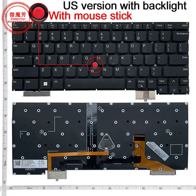 teclado dos eua para lenovo thinkpad backlight laptop ingles x13s gen1 x13s 2023 sn21e04788 sn21e04784 sn21e04735 01