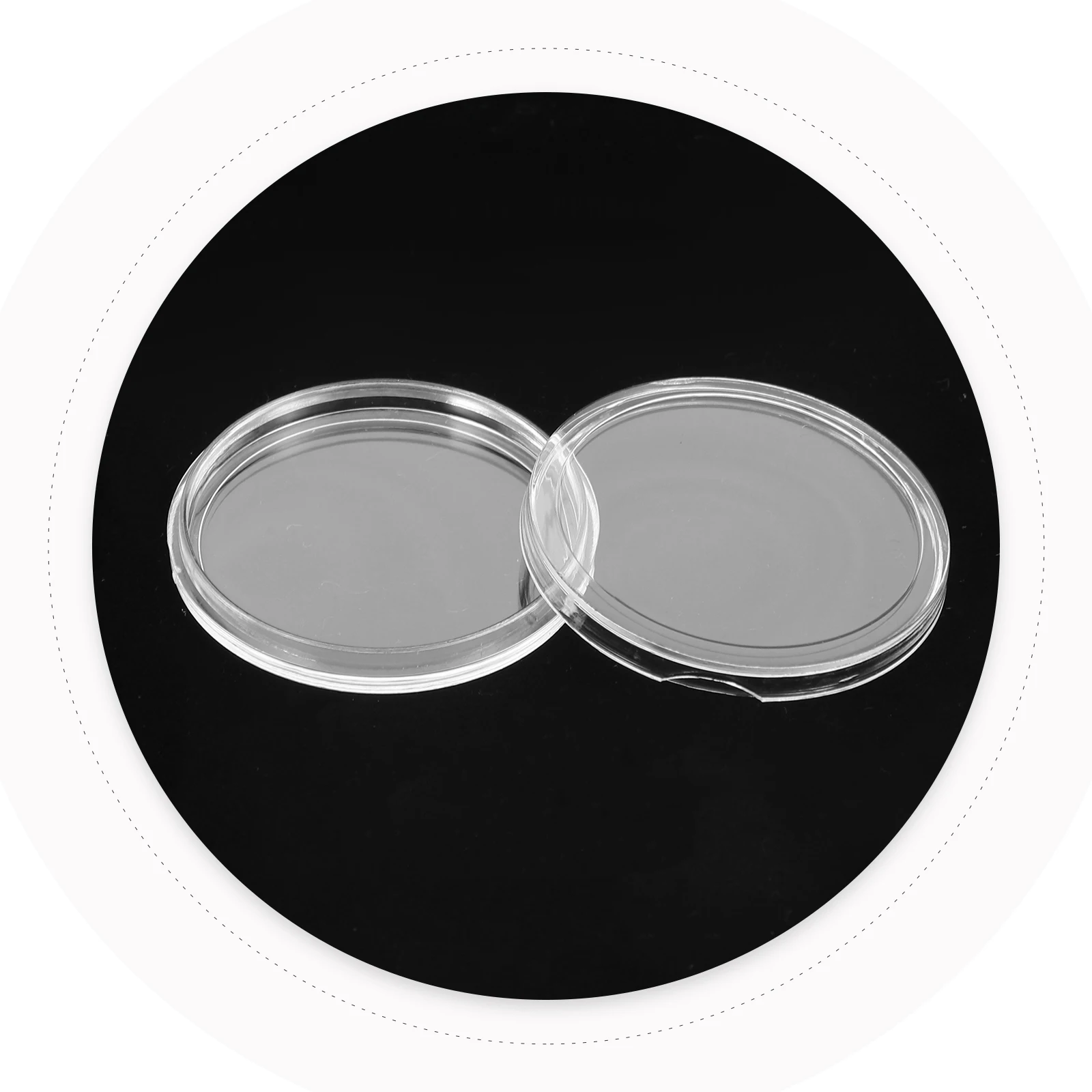

1 Set Clear Holder Case Transparent Protectors Storage Box Pp Material Single Container Box Professional Collection Supplies