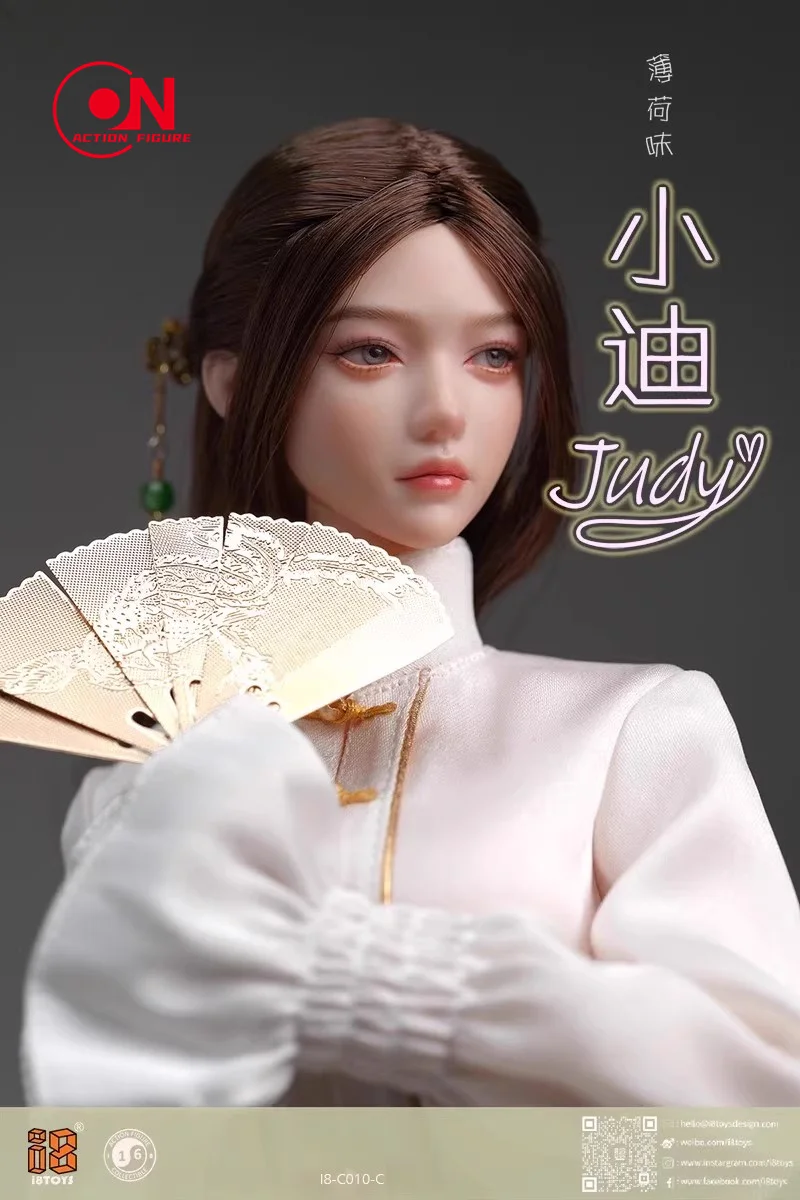 2025 Q3 I8TOYS 1/6 I8-C010 Mint gearomatiseerde Judy Beweegbare Ogen Head Sculpt Kostuum Kleding Model Fit 12 ''Soldaat Action Figure