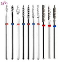 BNG Tornado Flame Nail Drill Bits Diamond Manicure Drill Bits Cuticle Clean Burr Milling Cutter Bits Nails Accessories Tool