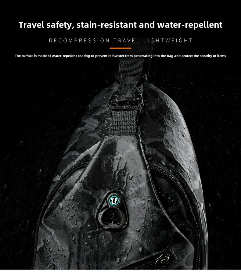 Chest Bag, Men's Korean Canvas Casual Bag, Outdoor Small Backpack, Fashionable Shoulder Bag, Crossbody Bag Men Bag  Sling Bag