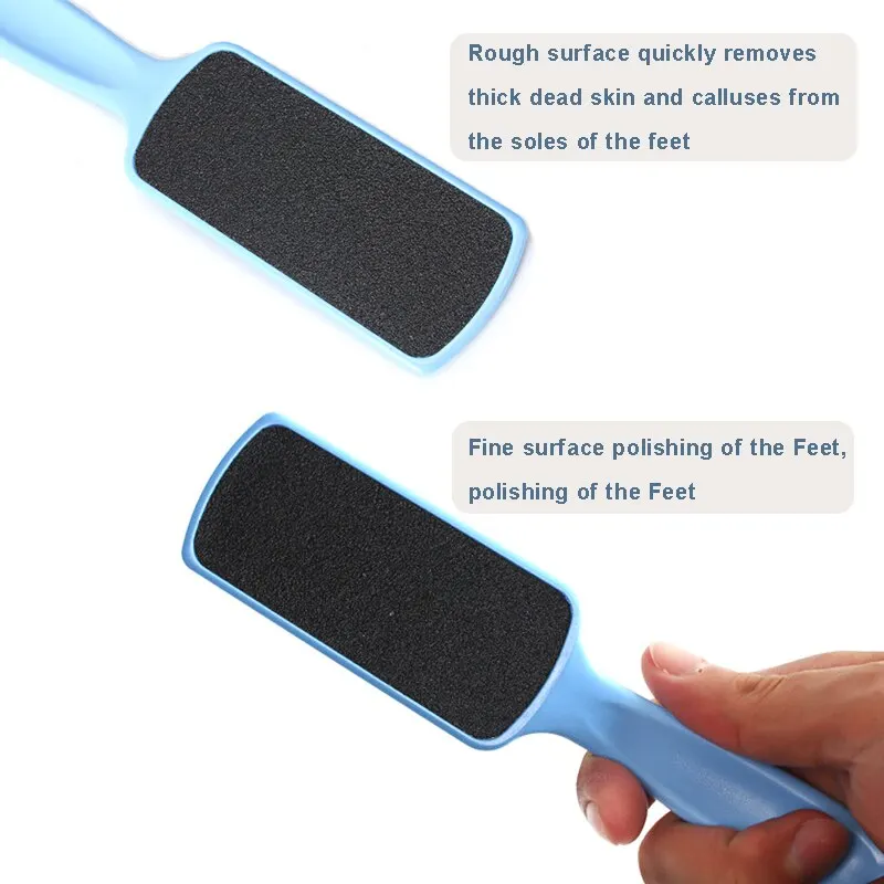 1 رفرفة قدم مزدوجة الوجهين مزيل جلد الكالس الميت لطحن القدمين العناية بالبشرة