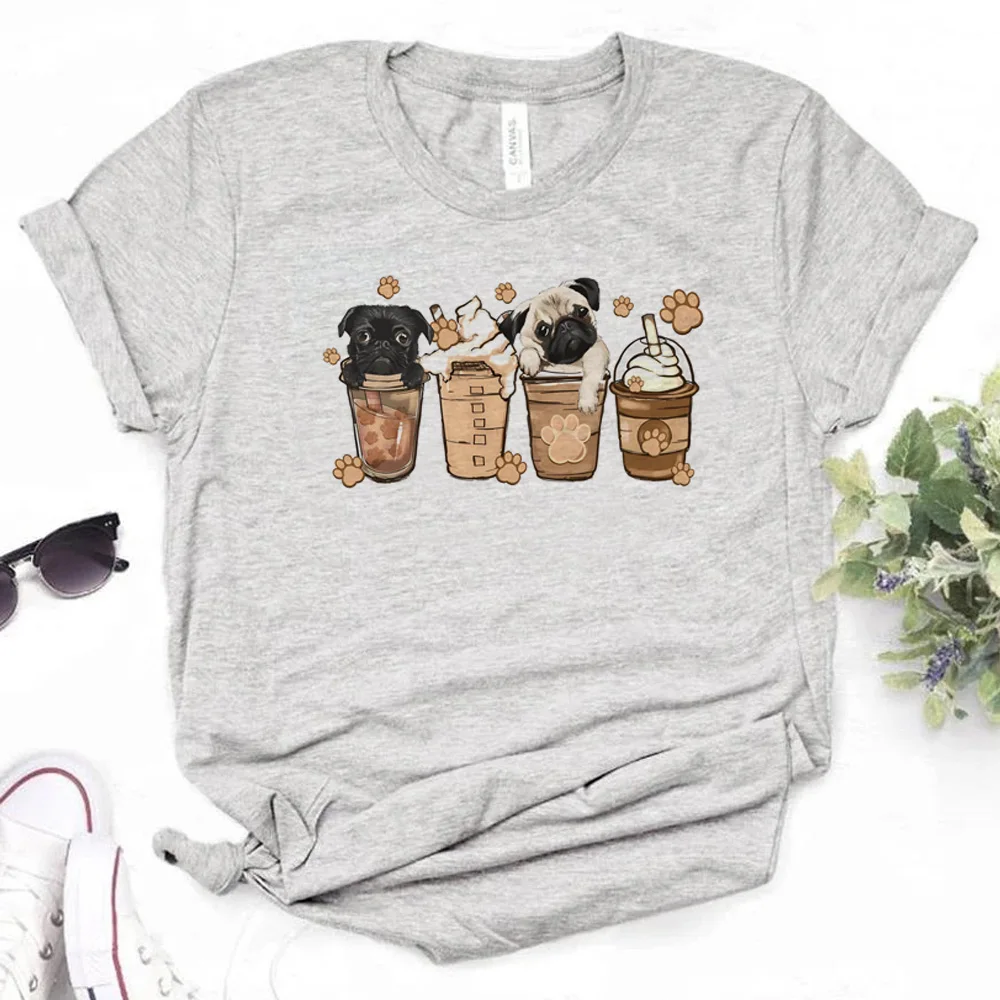 Pug top women harajuku t shirt girl manga y2k graphic clothes