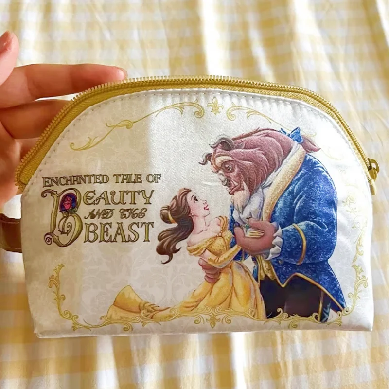 Tetera de La Bella y La Bestia de Disney, bolsa de maquillaje de mano, monedero de almacenamiento, figura de juguete de Anime auténtica, accesorio de Cosplay