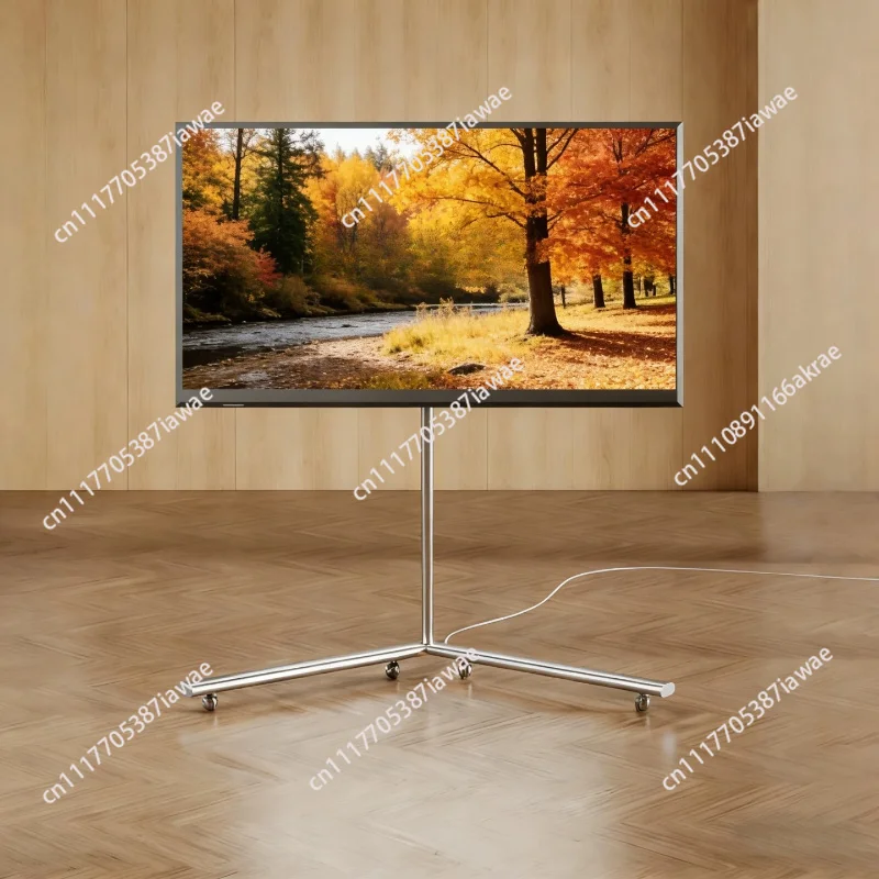 Soporte de TV Móvil de 55/65 Pulgadas, Soporte Vertical de Piso con Ruedas, Soporte Móvil para Sala de Estar y Dormitorio, Plateado, Compatible con 40-75