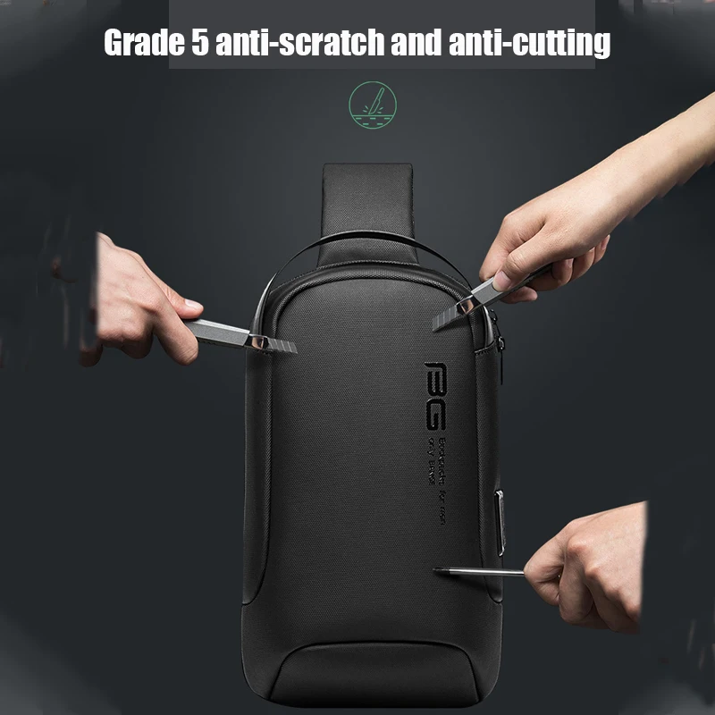 Imagem -05 - Bange Homens Impermeáveis Usb Oxford Crossbody Bolsa Antirroubo Shoulder Slingmultifunction Short Travel Messenger Chest Pack para Homens