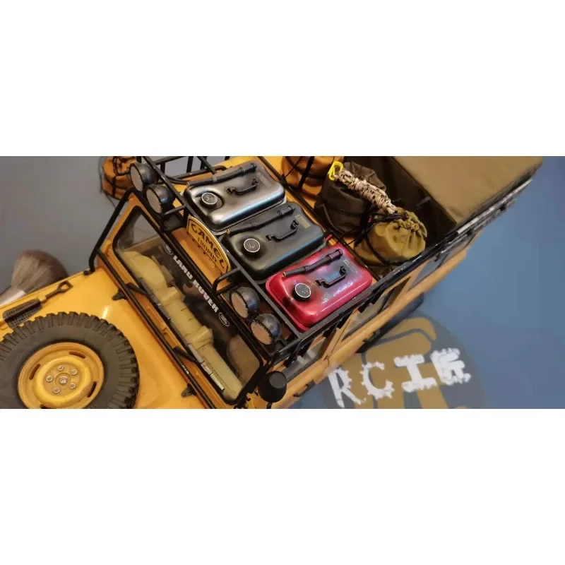 1pcs Simulatie Abs Horizontale Olie Vat voor 1/10 RC Crawler Auto TRX4 Defender RC4WD D90 D110