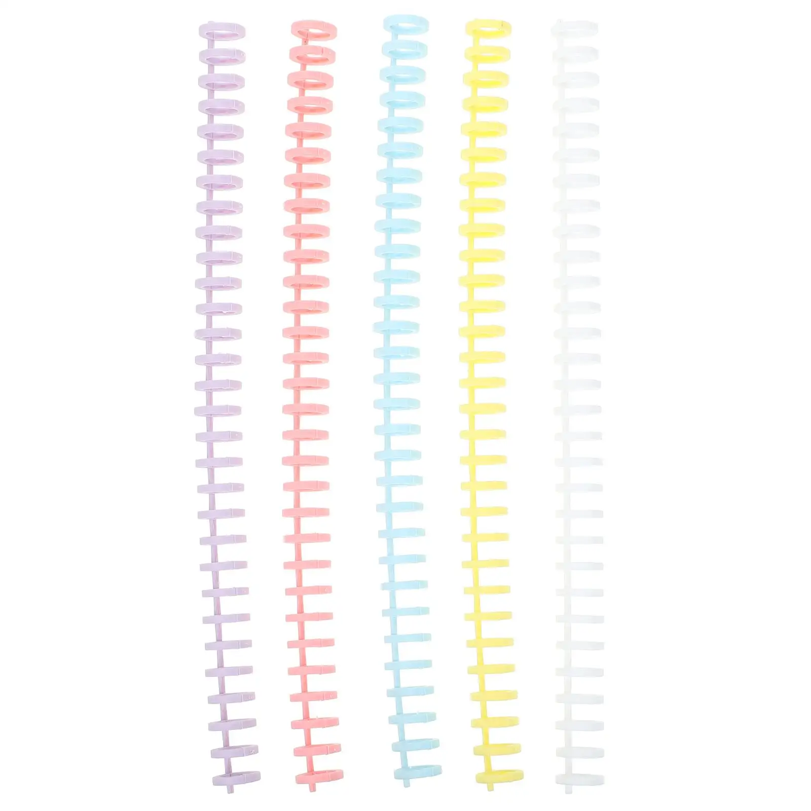 10 Pcs Binder Ring Notebook Spiral Binding Coils Holes Rings Replacement Accessories Exquisite Loose-leaf Plastic