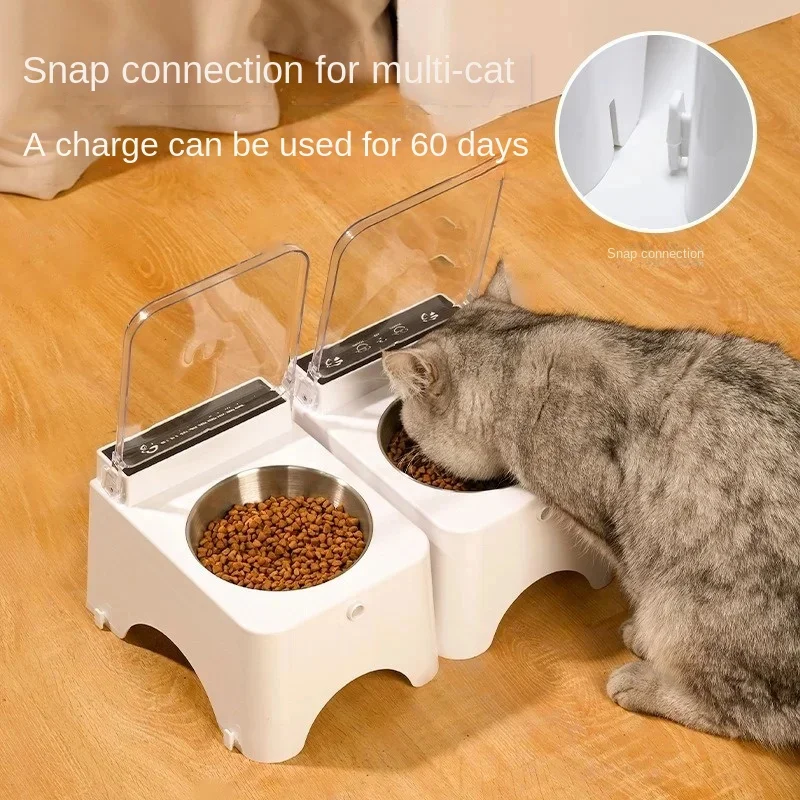 

Smart Cat Bowl Pet Feeder Bowl Automatic Flip Top Cat Bowl Pet Feeder Infrared Sensor Auto Lid Opening Pet Accessories