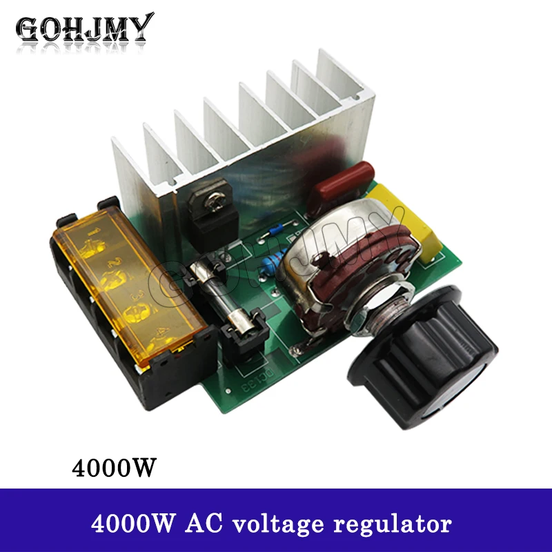 4000W imported high-power thyristor electronic voltage regulator with adjustable light, speed, temperature