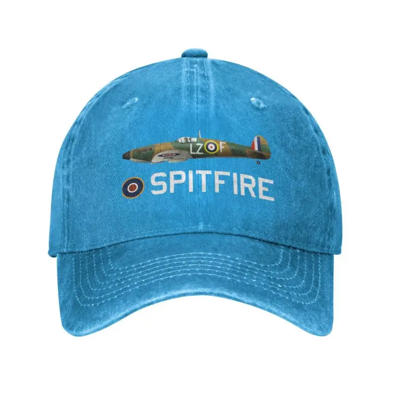 Cotton Supermarine RAF Spitfire Baseball Cap Outdoor Men Women\'s WW2 War Fighter Aircraft Plane Airplane British Dad Hat