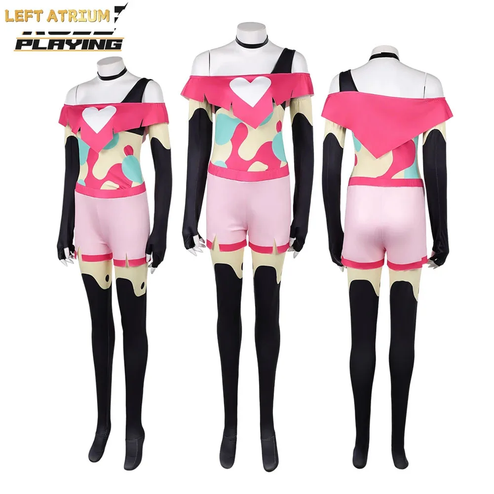 

Beelzebub Cosplay Costume Women Fantasy Top Gloves Pants Neckband Clothing Anime Hell in Roleplay Halloween Carnival Party Suit
