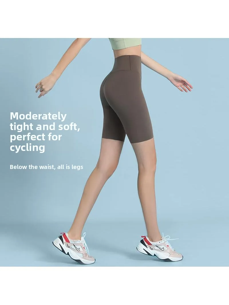 

Женские летние облегающие шорты для йоги с высокой талией и оригинальным дизайном, длиной до колена, для комфортного занятия йогой