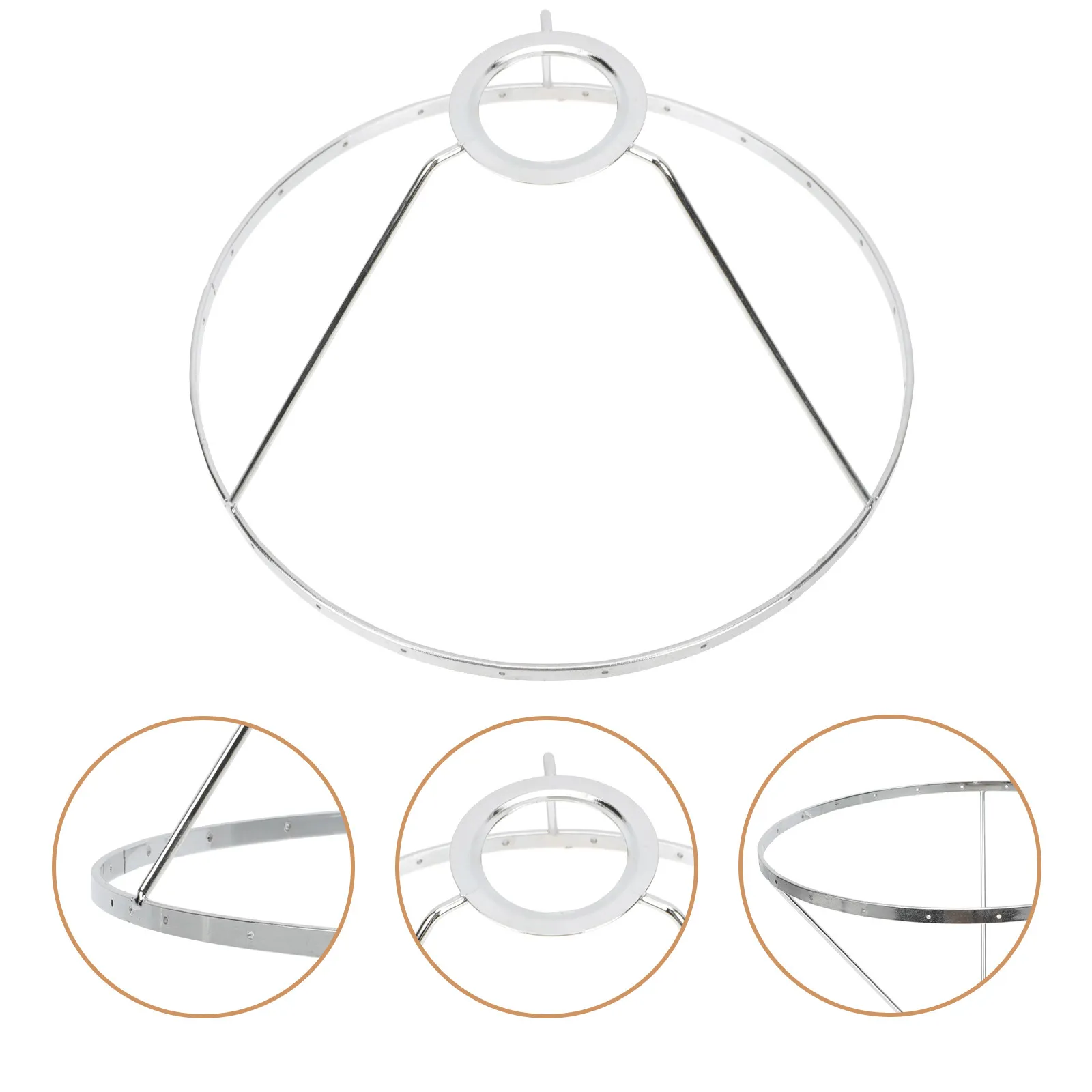 

Lamp Shade Bracket Iron Craft Frame for DIY Lampshade Making Compatible with Table Ceiling Desk Lamps Rust Resistant Smooth