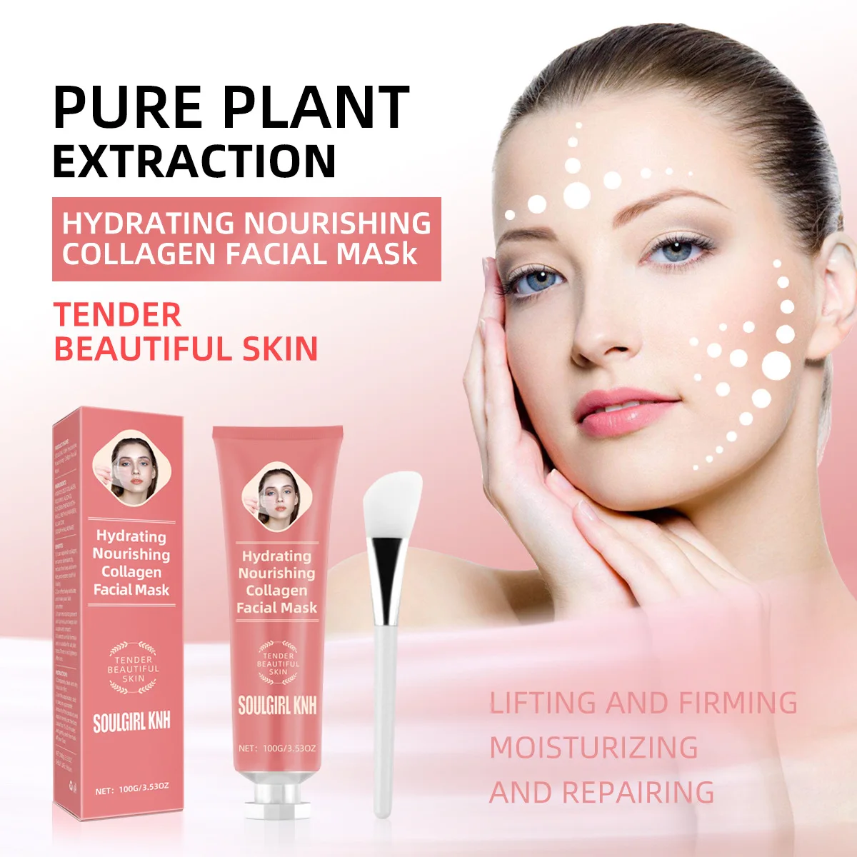 

Collagen Peel Off Mask Barrier Repair Redness Relief Sensitive Skin Protect Shrink Pores Moisturizing Anti-Aging Mask