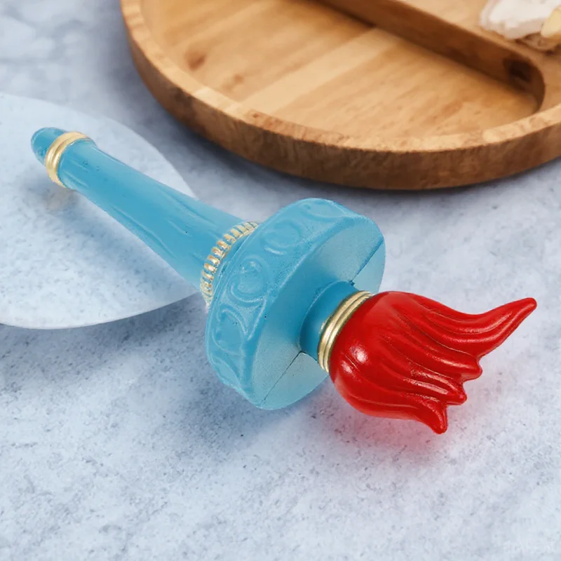 Statue of Liberty Torch Prop for Halloween Costume Accessories Small Lightweight Easy to Carry Store Blue Decor